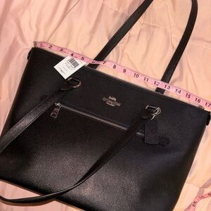 Coach Black Leather Tote NWT